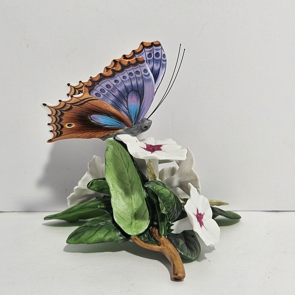 Lenox The Blue Temora Butterfly Porcelain Figurine Natures Beautiful Butterflies
